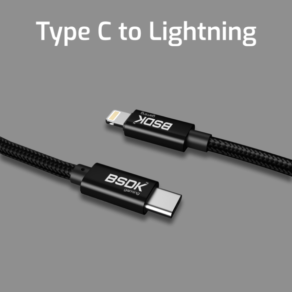 Type C to Lightning - Nylon Braided - Image 2