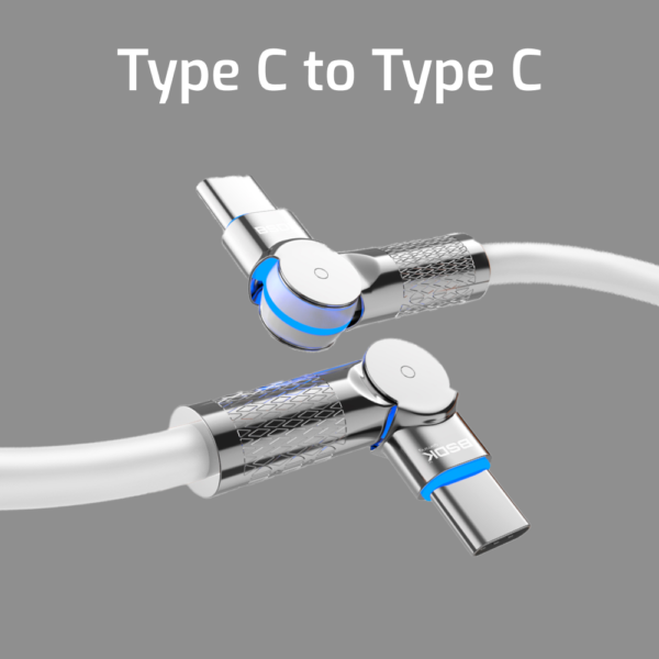 Type C to Type C - Premium Rotational White - Image 2