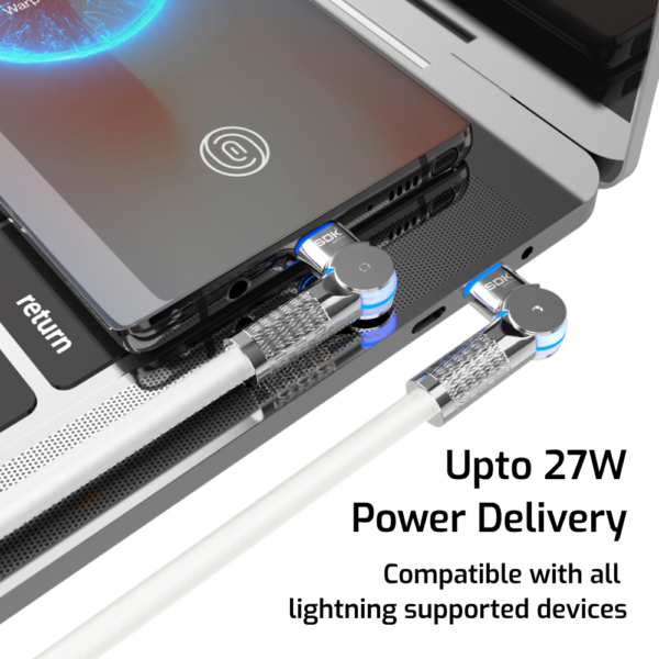 Type C to Lightning - Premium Rotational White - Image 3