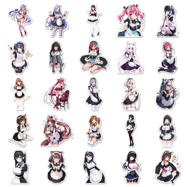 Japanese Sexy Maid Stickers - Image 2