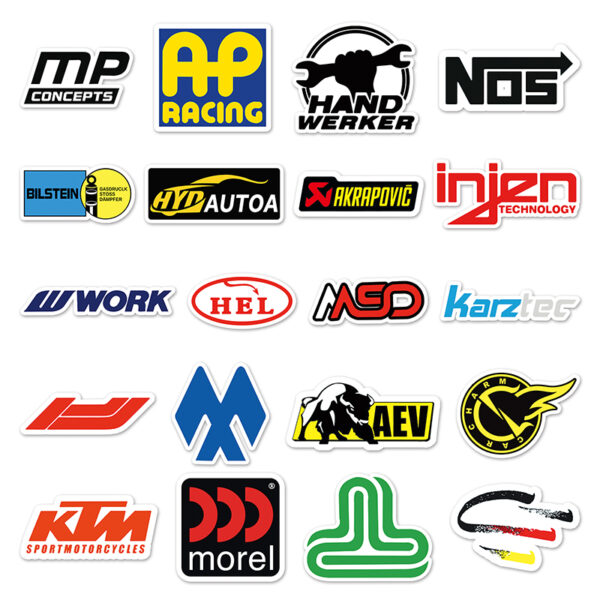 Modified Car Logos Stickers - Image 2