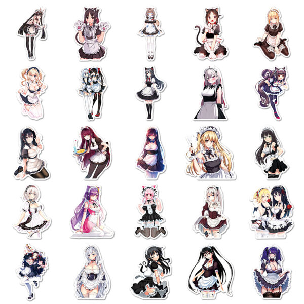 Japanese Sexy Maid Stickers - Image 3