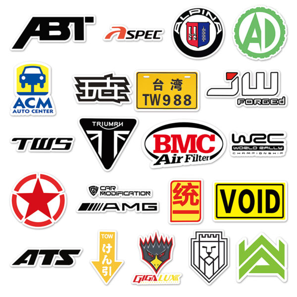 Modified Car Logos Stickers - Image 3