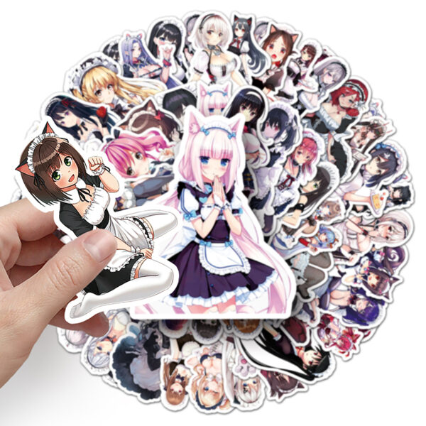 Japanese Sexy Maid Stickers - Image 4
